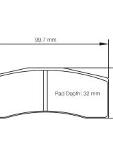 Pagid Racing Front/Rear Brake Pads RST 2 Red Dallara F308 |  F317 | F312 AP                                     - 8060 RST2 - Image 2