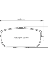 Pagid Racing Rear Brake Pads RSL 29 Fiat Abarth 124 Spider | Mazda MX-5 Miata NC                                     - 8077 29 - Image 2