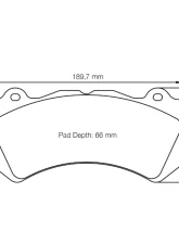 Pagid Racing Front Brake Pads RS 14 Blue Nissan R35 GTR 2008                                     - 8081 14 - Image 2