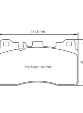 Pagid Racing Front Brake Pads RSC 2 Black Mercedes SLS AMG Black Series 2009-2015                                     - 8089 RSC2 - Image 3