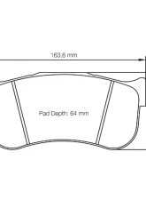 Pagid Racing Front Brake Pads RST 1 Red Dodge Viper SRT GT3-R 2013-2017                                     - 8100 RST1 - Image 2