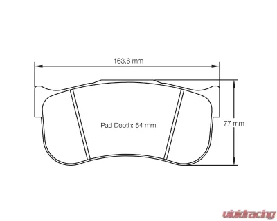 Pagid Racing Front Brake Pads RST 1 Red Dodge Viper SRT GT3-R 2013-2017 - 8100 RST1