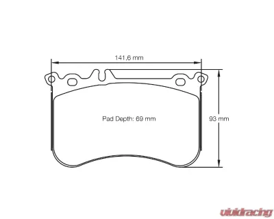 Pagid Racing Front Brake Pads RSL 1 Yellow Mercedes A 45 AMG W176 | CLA 45 AMG - 8188 RSL1