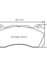 Pagid Racing Front Brake Pads RSL 29 Yellow Ford Mustang GT 2015+                                     - 8203 29 - Image 2