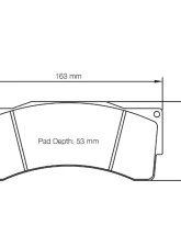 Pagid Racing Front Brake Pads RSL 1 Yellow KTM X-Bow GT4 2015                                     - 8222 RSL1 - Image 2