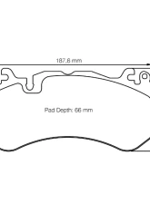 Pagid Racing Front Brake Pads RSL 29 Yellow Audi RS6 2013-2018                                     - 8238 29 - Image 2