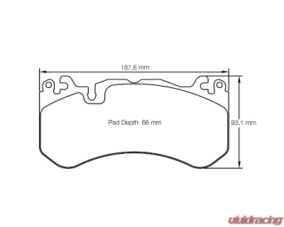 Pagid Racing Front Brake Pads RSL 29 Yellow Audi RS6 2013-2018 - 8238 29
