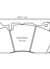 Pagid Racing Front Brake Pads RSL 29 Yellow Ford Mustang Shelby GT350 2015                                     - 8239 29 - Image 2
