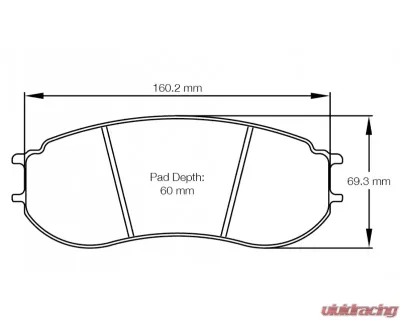 Pagid Racing Front Brake Pads RST 1 Red Porsche 991 GT3 R 2016-2018 - 8241 RST1