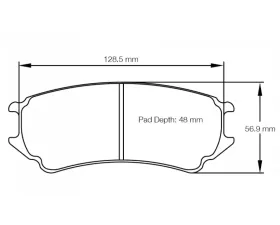 Pagid Racing Rear Brake Pads TD 1 Porsche 991 GT3 R 2016-2018