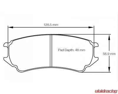 Pagid Racing Rear Brake Pads TD 1 Porsche 991 GT3 R 2016-2018 - 8242 TD1