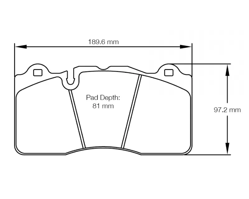 Pagid Racing Front Brake Pads RSC 2 Red Chevrolet | Dodge | Ford - 8253 RSC2