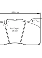 Pagid Racing Front Brake Pads RSC 2 Red Chevrolet | Dodge | Ford                                     - 8253 RSC2 - Image 3