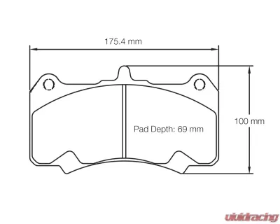 Pagid Racing Brake Pads RST 3 Red AP Racing CP7555 D69 Calipers - 8258 RST3