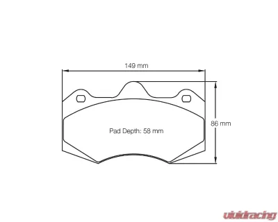 Pagid Racing Front Brake Pads RSL 2 Yellow McLaren 570S GT4 2018 - 8261 RSL2