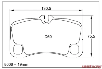 Pagid RS 14 Black Rear Brake Pads Porsche 997 Turbo | GT3 | GT3RS | Carrera 3.6 or 3.8 CLEARANCE - PAG-8006-RS14