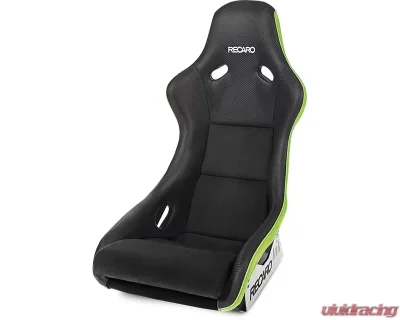 Recaro Pole Position SL Seat Ebony Dinamica | Green Edges - 070.77.1B12