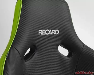 Recaro Pole Position SL Seat Ebony Dinamica | Green Edges - 070.77.1B12