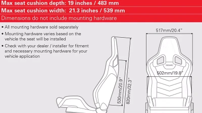 Recaro Sportster GT Reclineable Driver Seat w/ Sub-Hole                                     - 410.1SH.3166 - Image 2