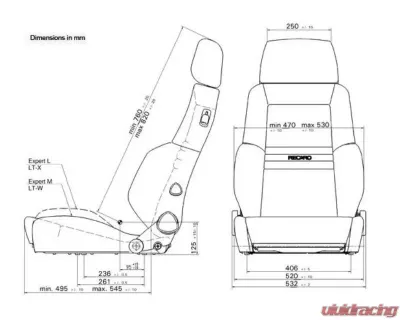 RECARO Expert S Reclineable Seat - LTF.00.000.NN11