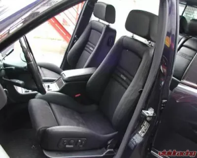 Recaro Ergomed ES Right Seat Black Leather and Vinyl|Black Leather Grey Logo CLEARANCE - 154.20.2541