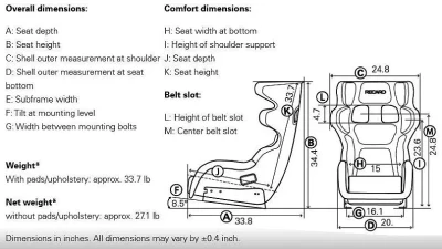 Recaro Velour Black Carbon Fiber P1300 GT Racing Seat                                     - 071.71.0995-01 - Image 3