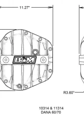 B&M Cast Aluminum Differential Cover for Dana 60/70                                     - 10314 - Image 2