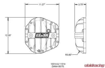 B&M Cast Aluminum Differential Cover for Dana 60/70 - 10314