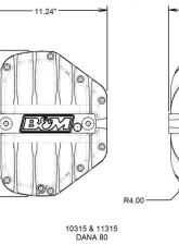 B&M Cast Aluminum Differential Cover for Dana 80                                     - 10315 - Image 4