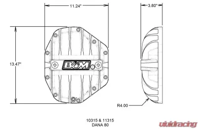 B&M Cast Aluminum Differential Cover for Dana 80 - 10315