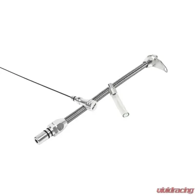 B&M Aluminum Braided Dipstick, Fits TH-400 Transmission - 22166
