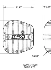B&M Cast Aluminum Differential Cover for Ford 9.75                                     - 40298 - Image 4