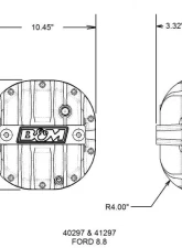 B&M Cast Aluminum Differential Cover for Ford 8.8 IN. - Black Ford                                     - 41297 - Image 4