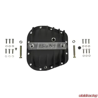 B&M Cast Aluminum Differential Cover for Ford 9.75" - Black Rear - 41298