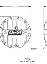 B&M Cast Aluminum Differential Cover for GM 8.875" 12 Bolt Car                                     - 70500 - Image 4