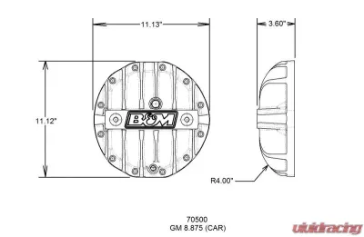 B&M Cast Aluminum Differential Cover for GM 8.875" 12 Bolt Car - 70500