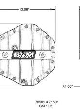 B&M Cast Aluminum Differential Cover for GM 10.5" 14 Bolt                                     - 70501 - Image 4