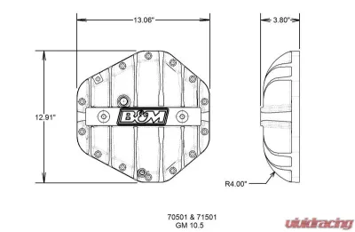 B&M Cast Aluminum Differential Cover for GM 10.5" 14 Bolt - 70501