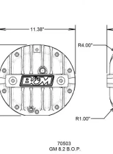 B&M Cast Aluminum Differential Cover for GM 8.2" 10 Bolt B.O.P.                                     - 70503 - Image 2