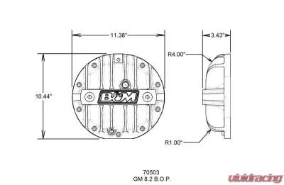 B&M Cast Aluminum Differential Cover for GM 8.2" 10 Bolt B.O.P. - 70503