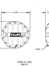 B&M Cast Aluminum Differential Cover for GM 9.5" 14 Bolt                                     - 70505 - Image 3