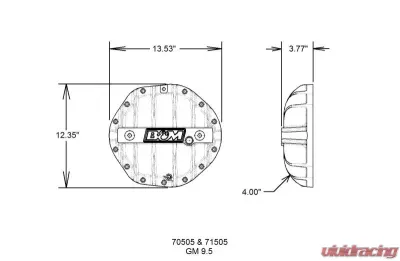 B&M Cast Aluminum Differential Cover for GM 9.5" 14 Bolt - 70505