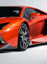 Vorsteiner V Aero Side Blades Carbon Fiber PP 2x2 Glossy Lamborghini Aventador 2012-2014                                     - 0703LOV - Image 5