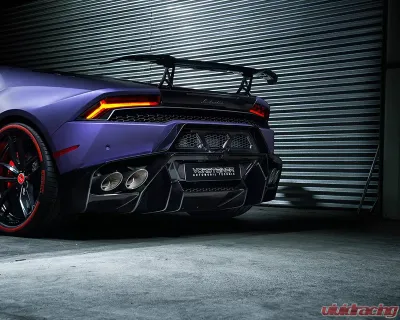 Vorsteiner Novara Edizione Aero Rear Bumper w/ Rear Diffuser Carbon Fiber PP 2x2 Glossy Lamborghini Huracan 2015-2019 CLEARANCE - 0920LOV