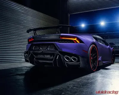 Vorsteiner Novara Edizione Aero Rear Bumper w/ Rear Diffuser Carbon Fiber PP 2x2 Glossy Lamborghini Huracan 2015-2019 CLEARANCE - 0920LOV