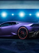 Vorsteiner Novara Edizione Aero Rear Bumper w/ Rear Diffuser Carbon Fiber PP 2x2 Glossy Lamborghini Huracan 2015-2019 CLEARANCE                                     - 0920LOV - Image 4