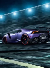 Vorsteiner Novara Edizione Aero Rear Bumper w/ Rear Diffuser Carbon Fiber PP 2x2 Glossy Lamborghini Huracan 2015-2019 CLEARANCE                                     - 0920LOV - Image 5