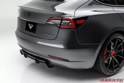 Vorsteiner Volta Aero 2x2 Glossy PP Carbon Fiber Rear Diffuser Tesla Model 3 2017+ CLEARANCE - TEV1055