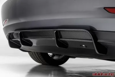 Vorsteiner Volta Aero 2x2 Glossy PP Carbon Fiber Rear Diffuser Tesla Model 3 2017+ CLEARANCE - TEV1055