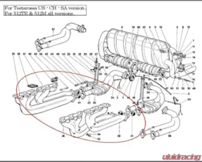 Kreissieg 4x70mm Valvetronic Catback Exhaust Ferrari 512 TR/M 84-96 - FR-055